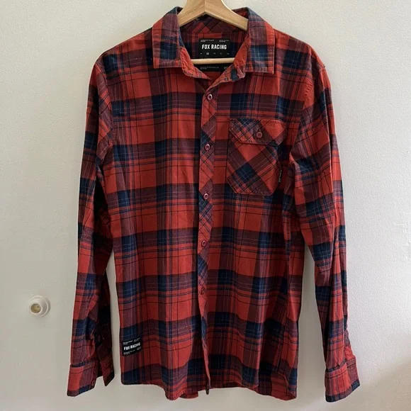 Mens fox racing casual button down Mens fox racing casual button down